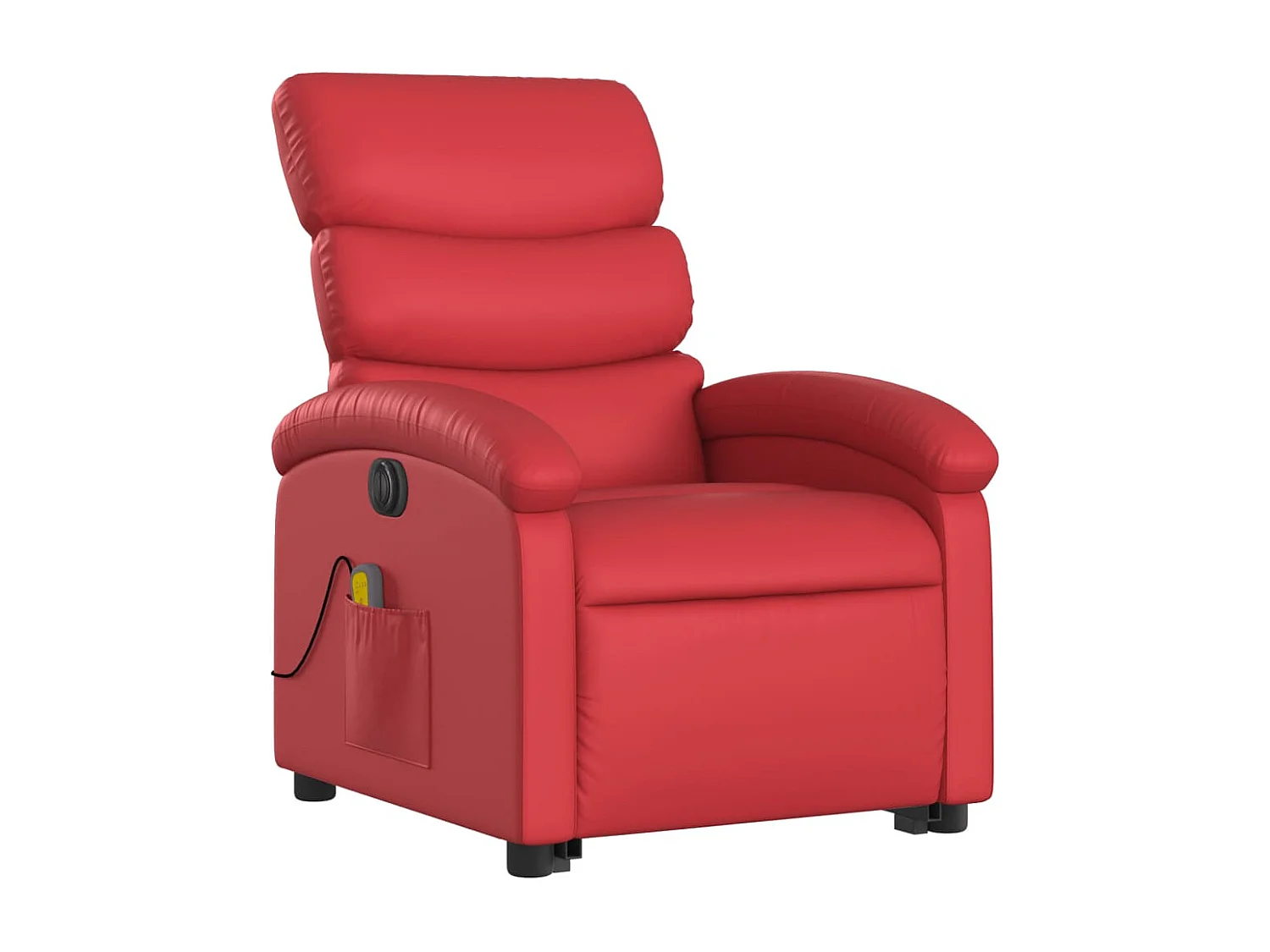 Poltrona Alzapersona Reclinabile Elettrica Rossa in Similpelle