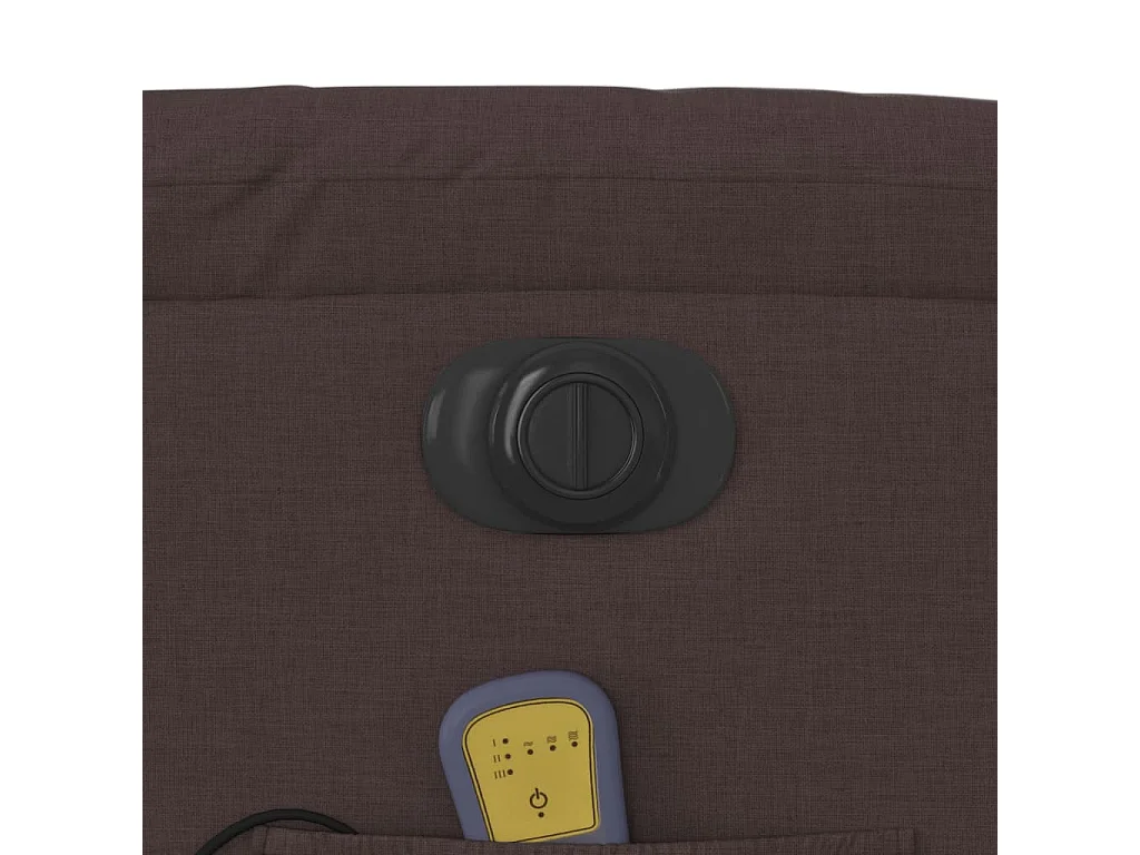 Poltrona Massaggio Reclinabile Elettrica Marrone Scuro Tessuto