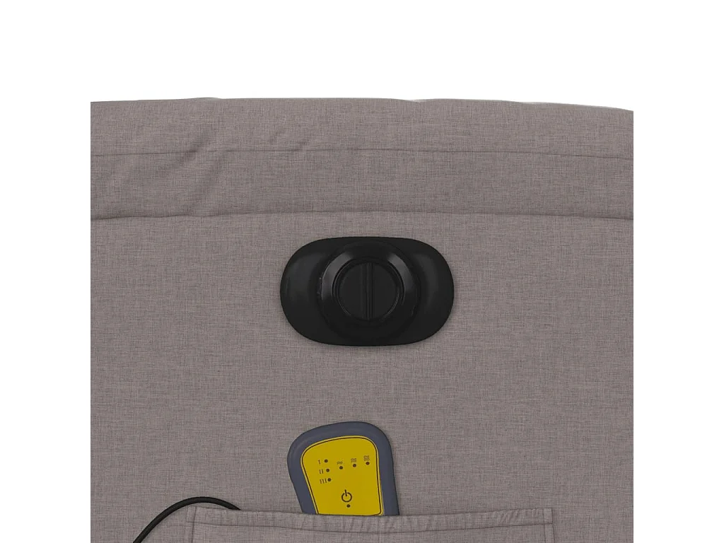 Elektrischer Massagesessel mit Aufstehhilfe Taupe Stoff