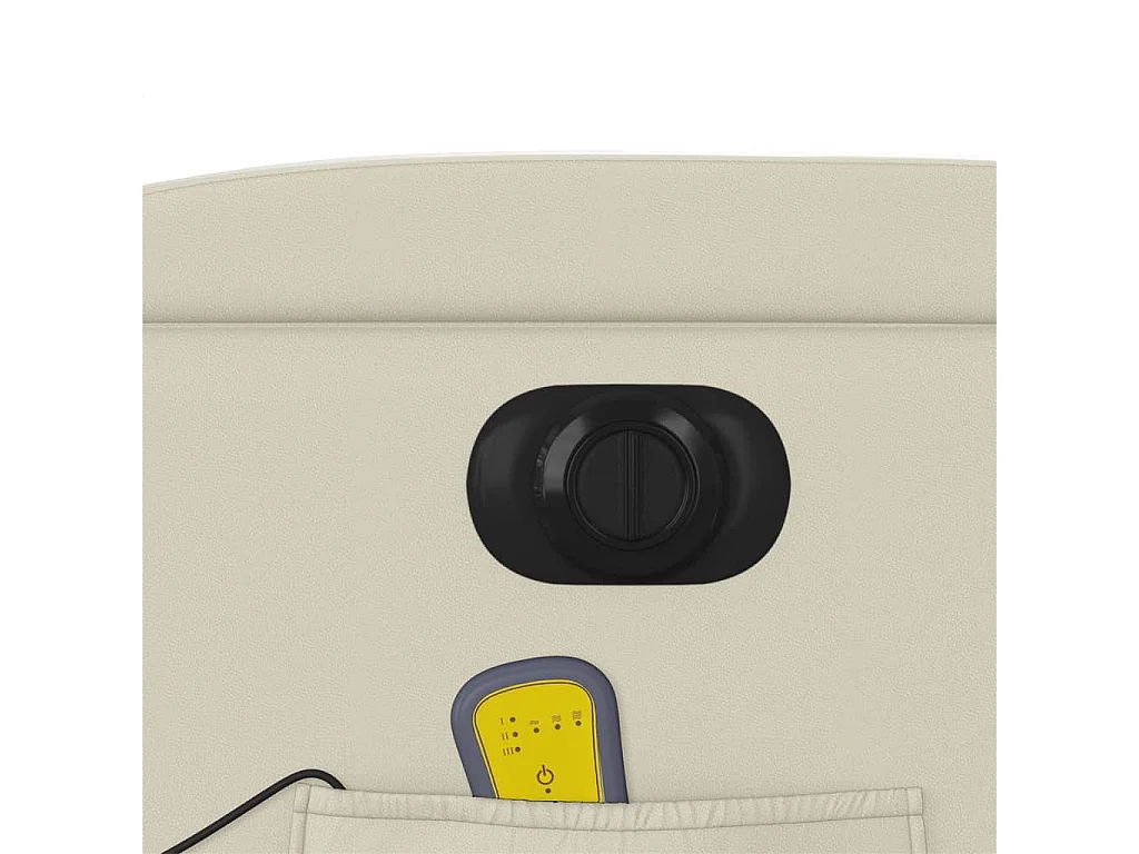 Fauteuil de massage inclinable électrique crème similicuir