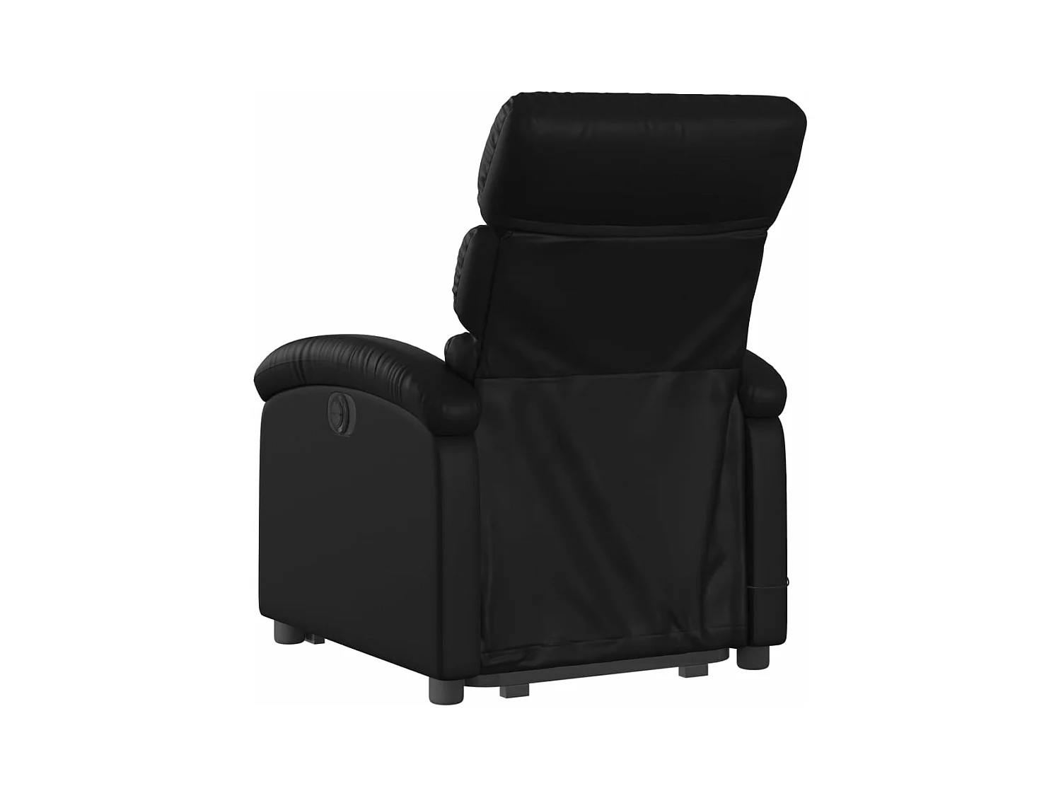 Massagesessel mit Aufstehhilfe Schwarz Kunstleder