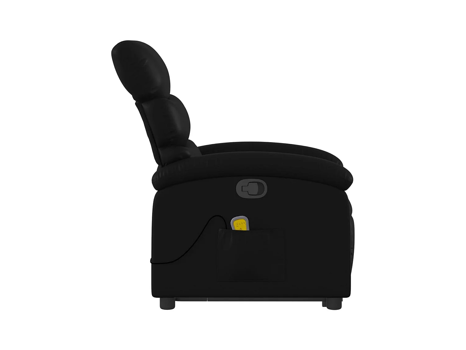 Massagesessel mit Aufstehhilfe Schwarz Kunstleder