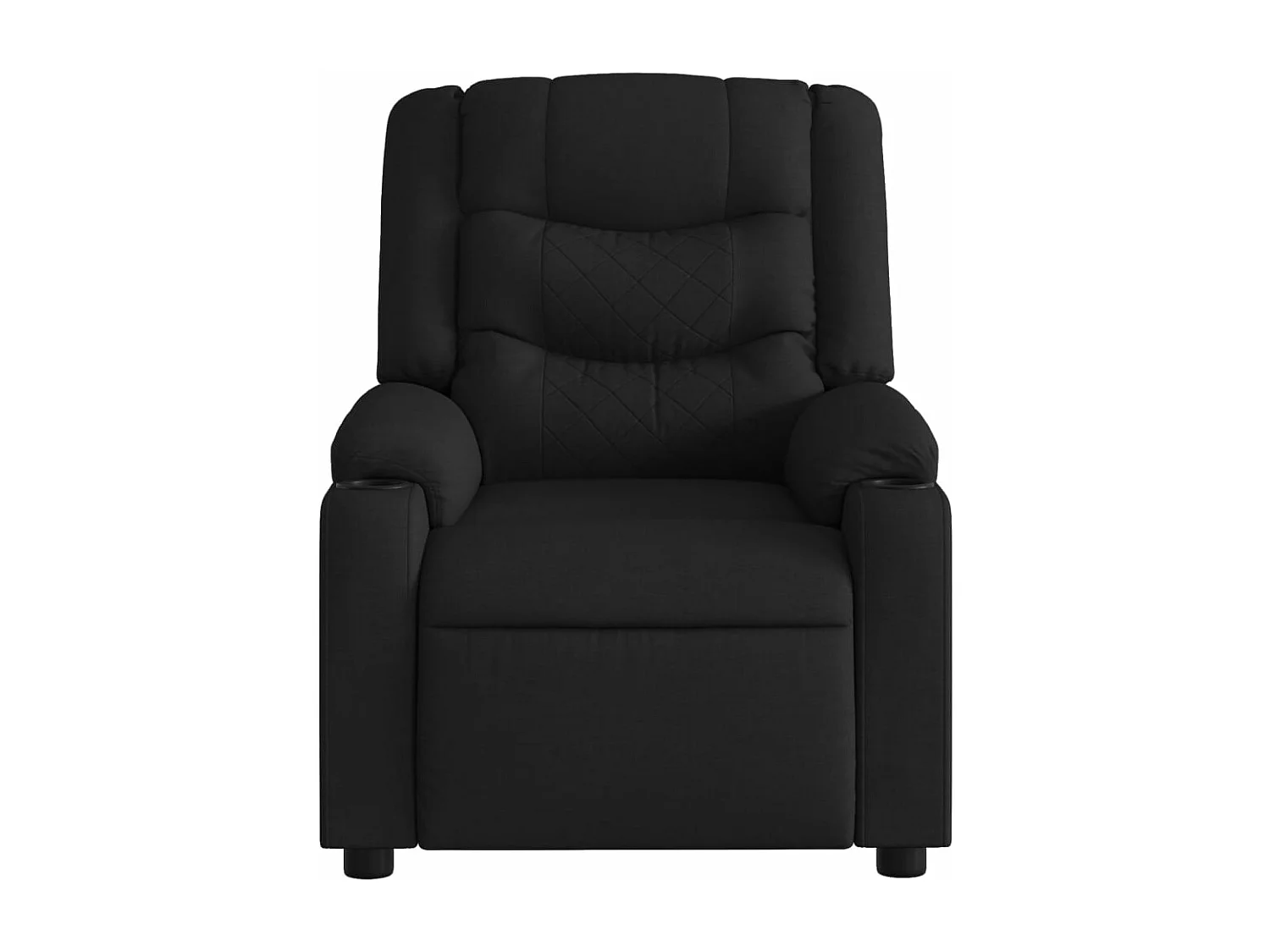 Sillón reclinable de masaje de tela negro