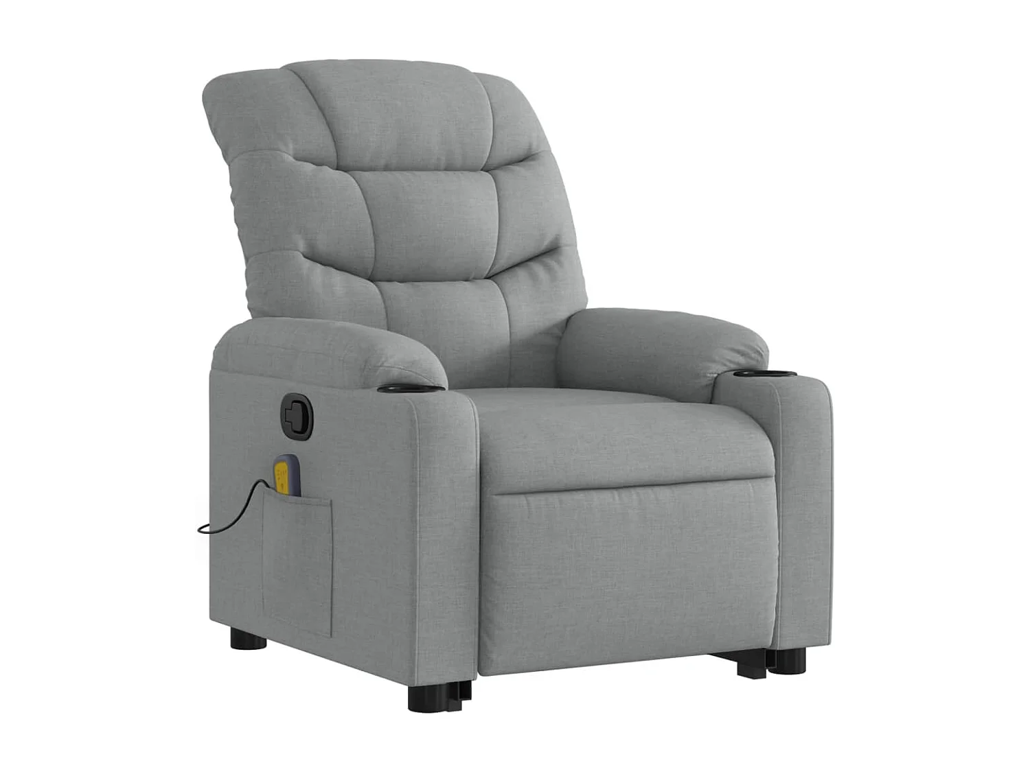 Fauteuil de massage inclinable Gris clair Tissu