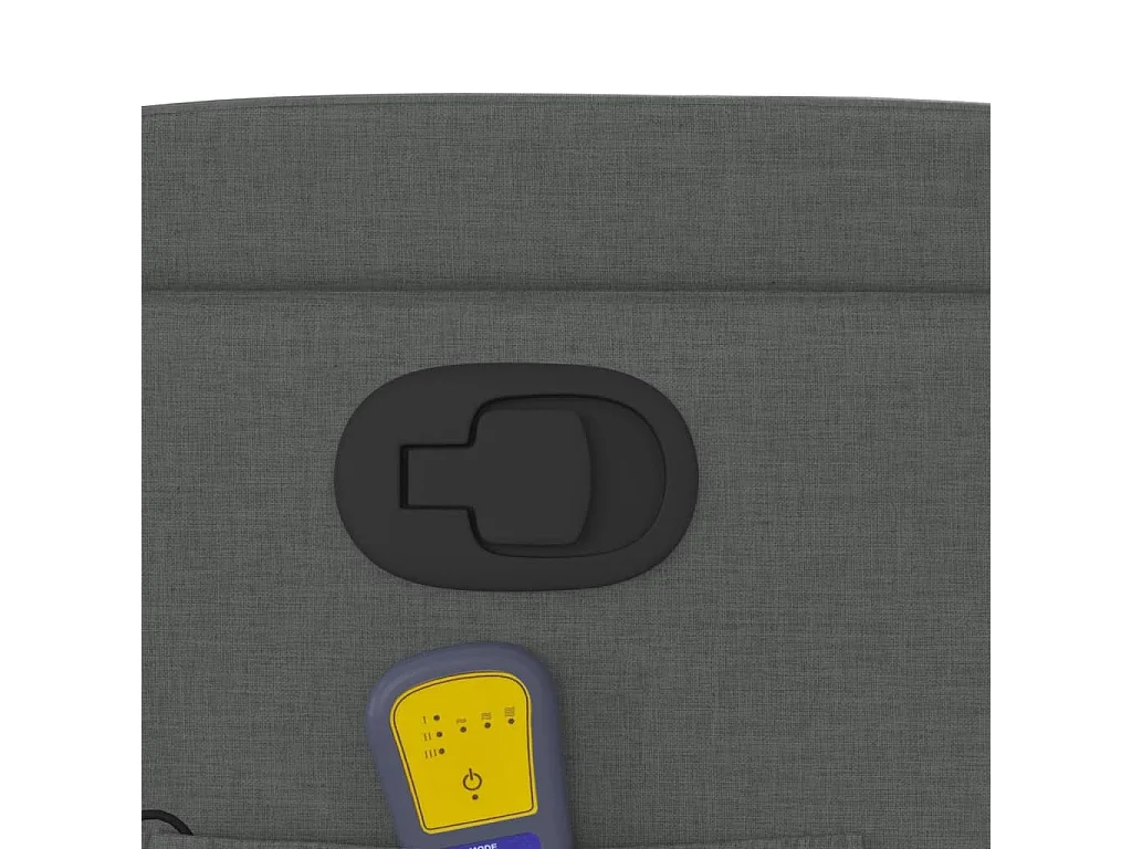 Poltrona elevatória de massagens tecido cinzento-escuro