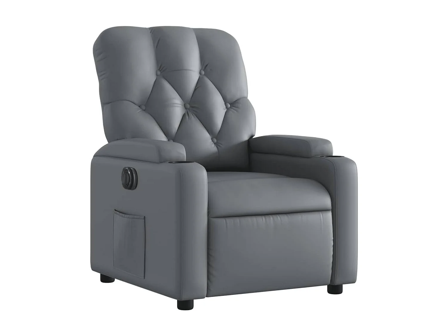 Fauteuil inclinable électrique Gris Similicuir