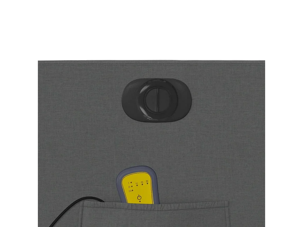 Poltrona reclinável de massagens elétrica tecido cinza-escuro