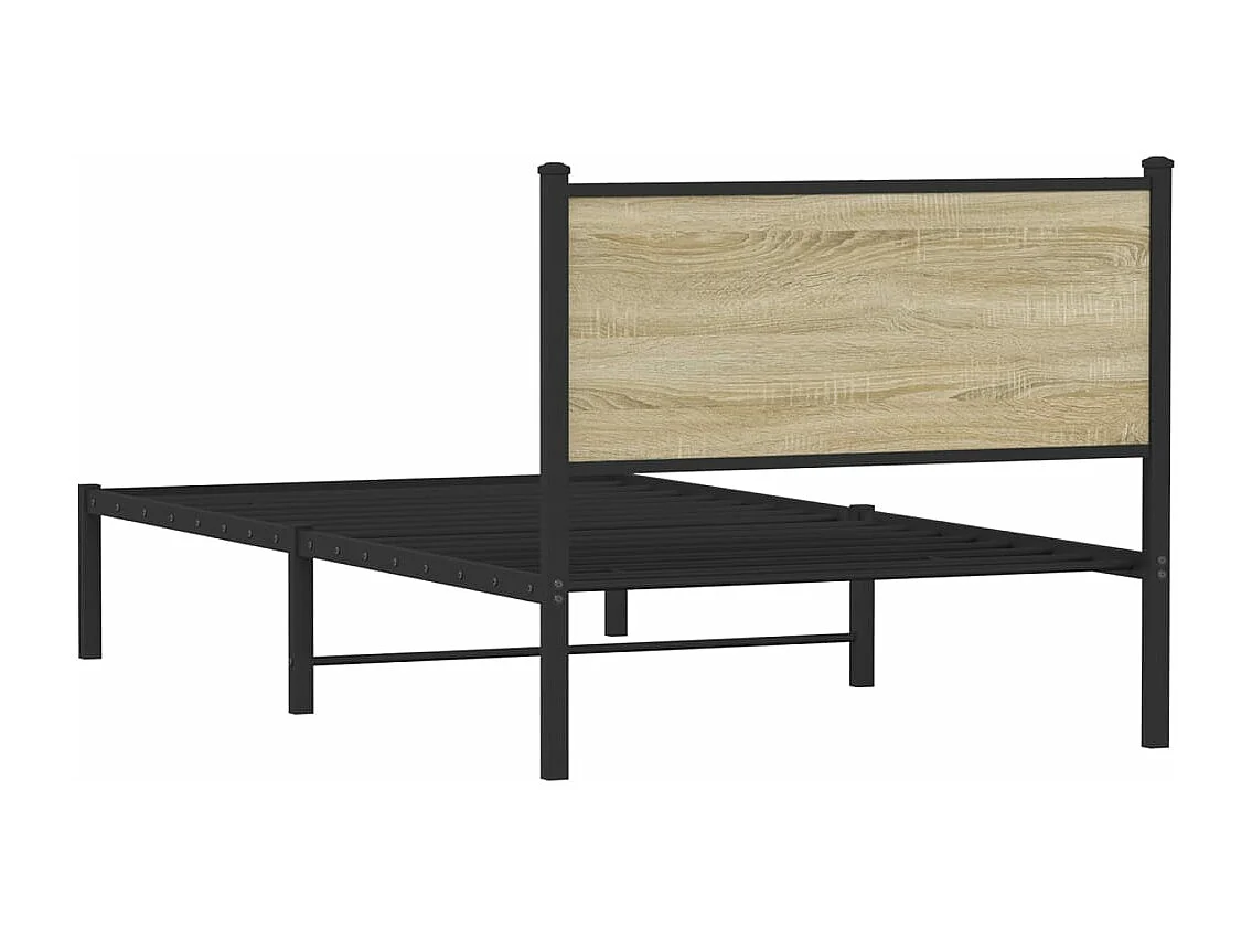 Giroletto senza Materaso in Metallo Rovere Sonoma 100x190 cm