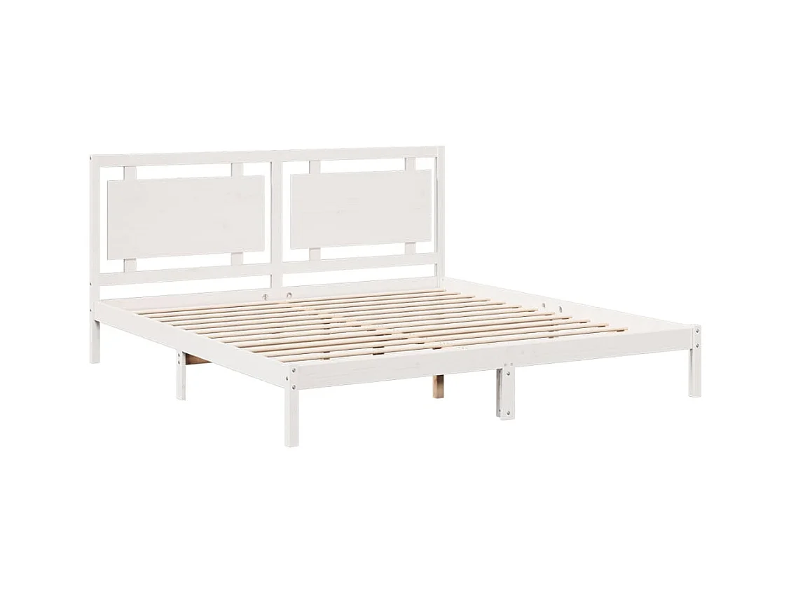 Cadre de lit extra long sans matelas 200x220 cm bois massif