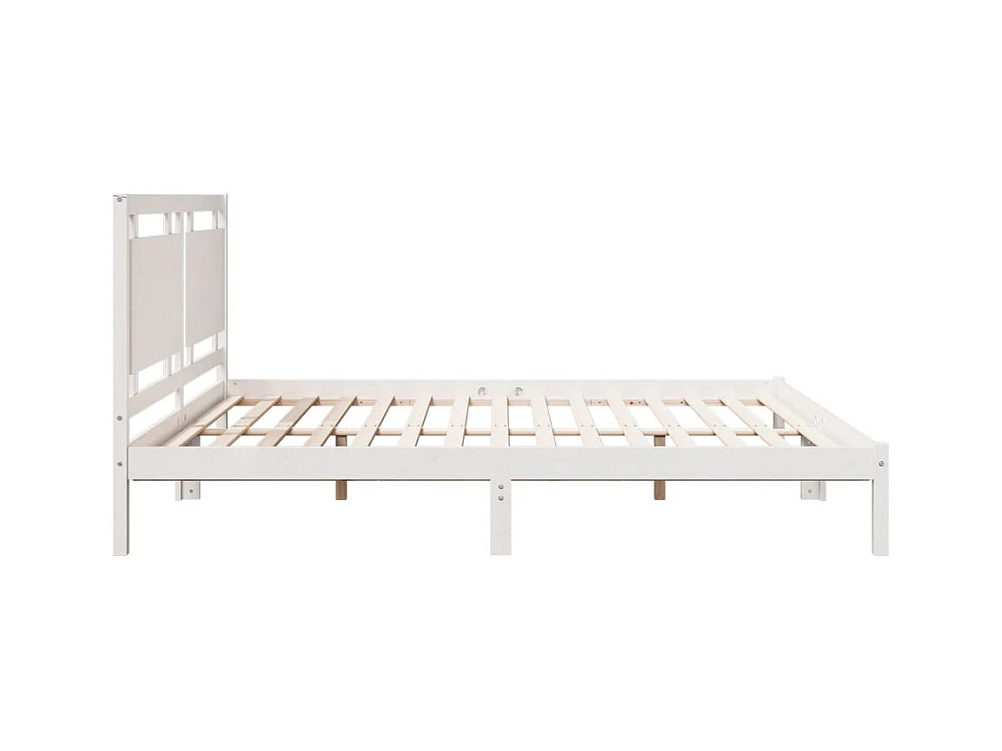 Cadre de lit extra long sans matelas 200x220 cm bois massif