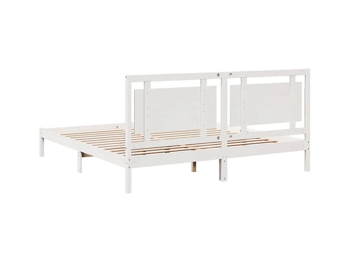 Cadre de lit extra long sans matelas 200x220 cm bois massif