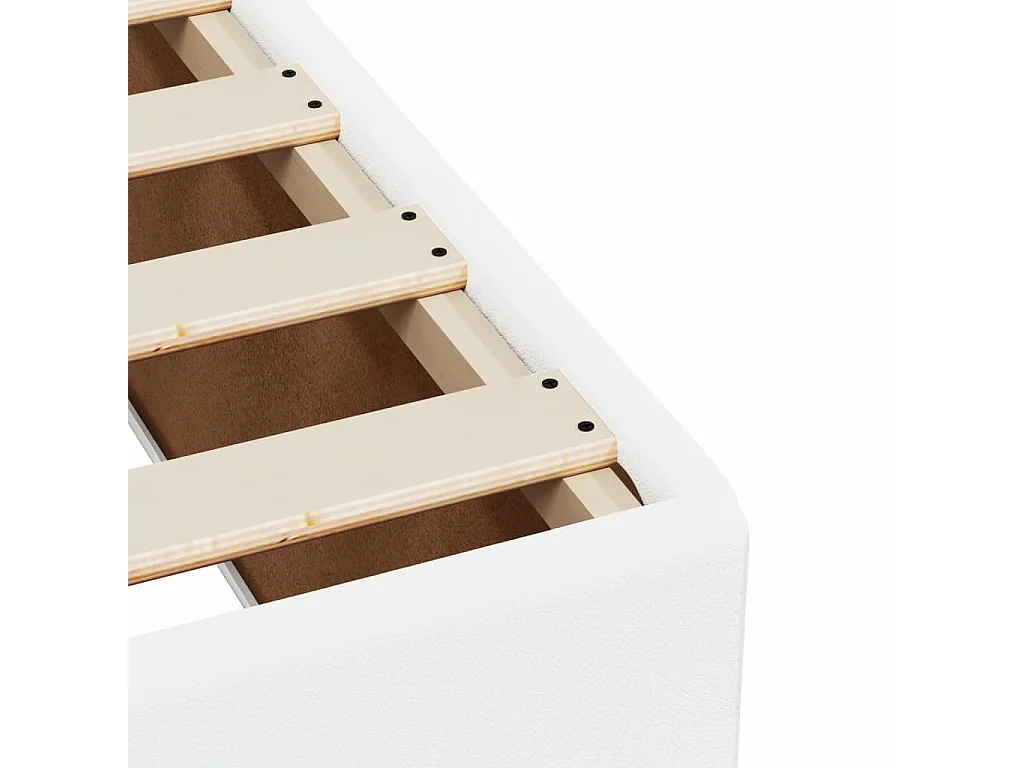 Cadre de lit sans matelas blanc 90x200 cm similicuir