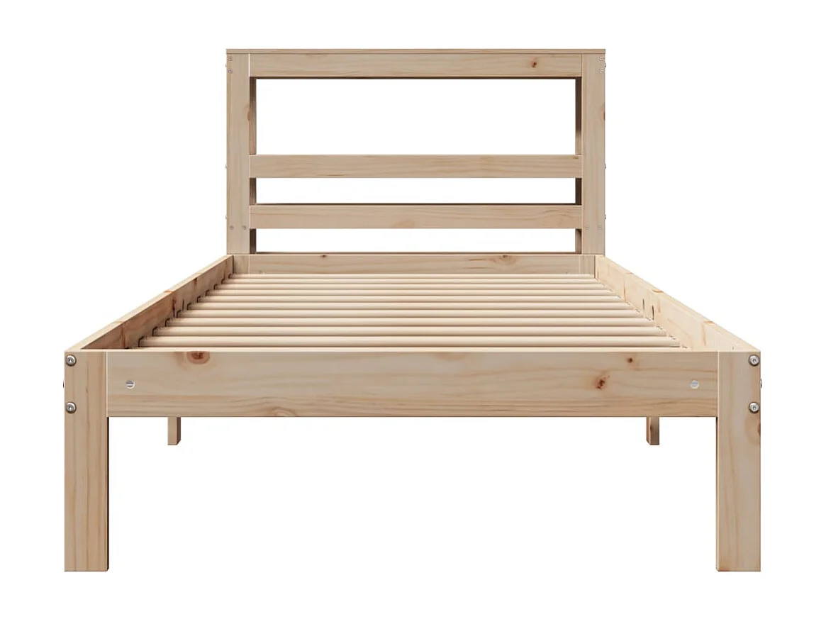 Giroletto con Testiera 100x200 cm Legno Massello di Pino