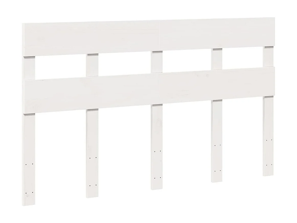 Cadre de lit sans matelas blanc 140x190 cm bois de pin massif