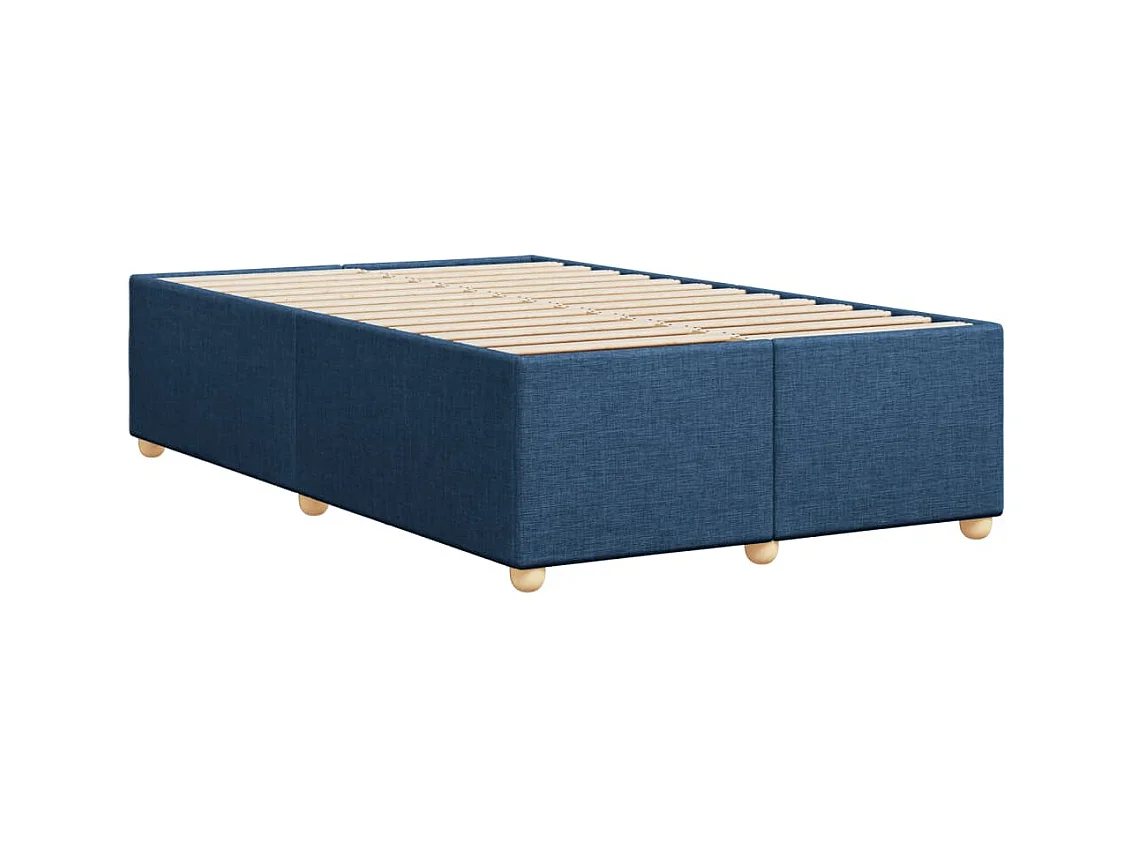 Cadre de lit sans matelas bleu 120x190 cm tissu