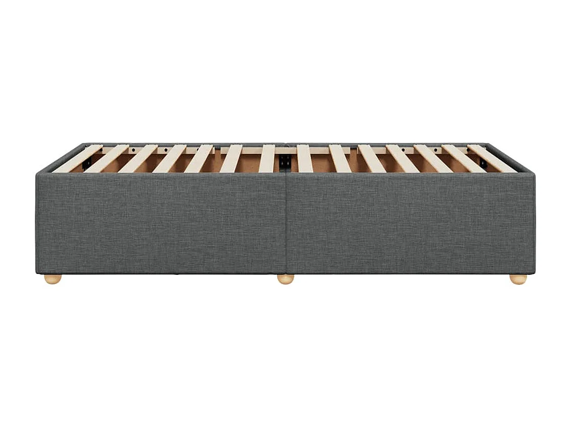 Estrutura de cama sem colchão 90x200 cm tecido cinzento-escuro