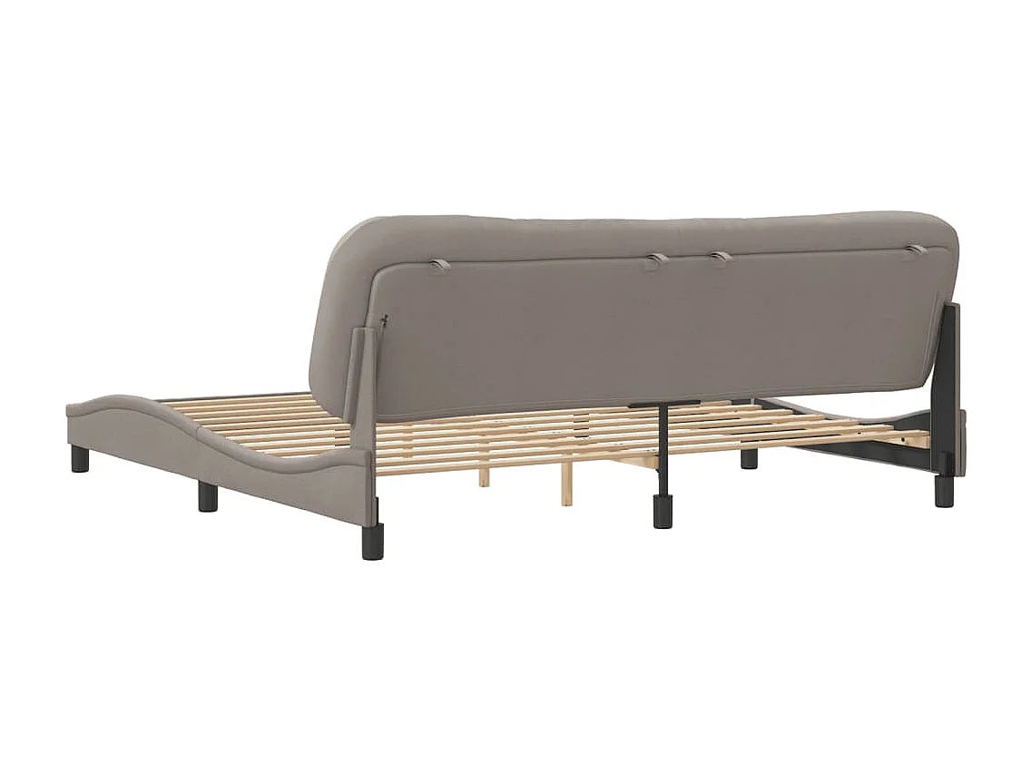 Giroletto senza Materasso Tortora 200x200 cm in Tessuto