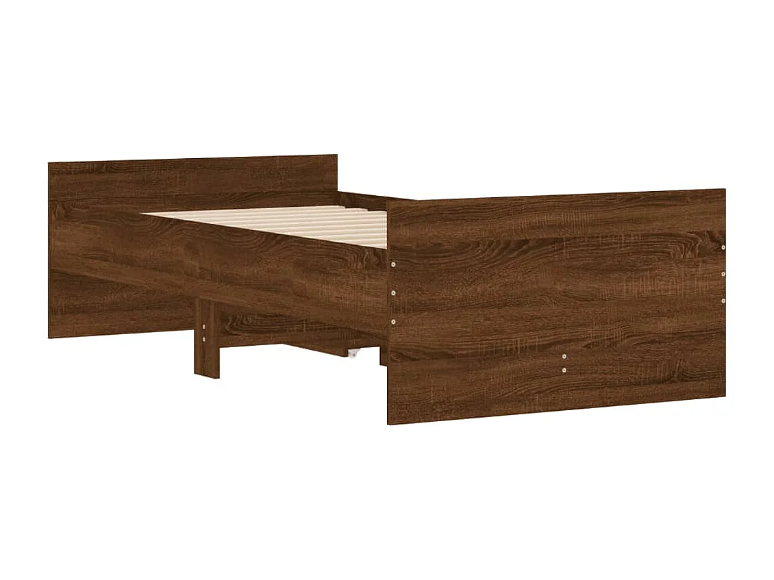 Giroletto con Cassetti Rovere Marrone 75x190 cm Small Single