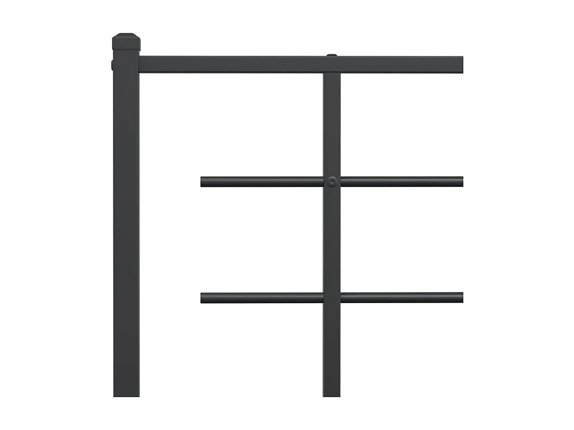Bettgestell mit Kopf- und Fußteil Metall Schwarz 100x200 cm