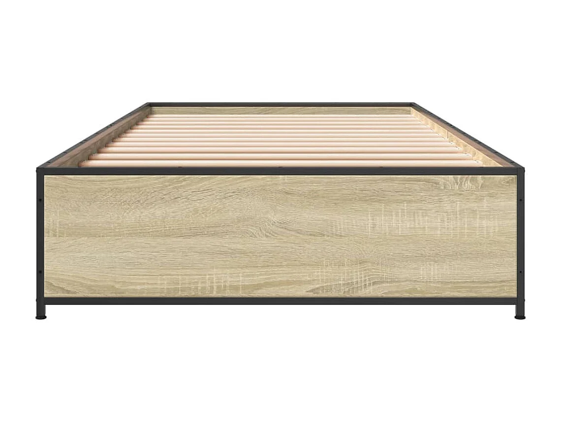 Giroletto Rovere Sonoma 75x190cm in Legno Multistrato e Metallo