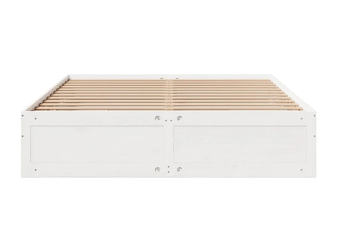 Massivholzbett ohne Matratze mit Schubladen Weiß 180x200 cm