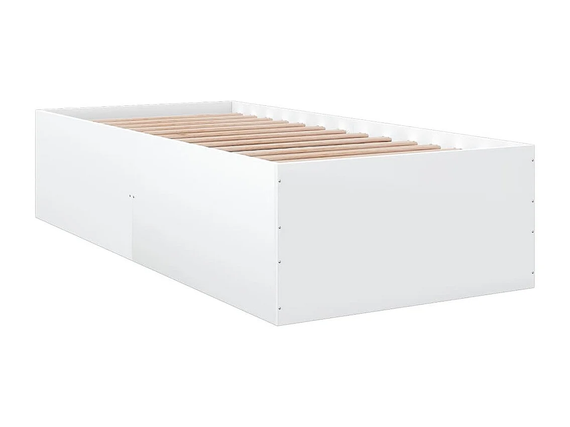 Cadre de lit blanc 90x200 cm bois d'ingénierie