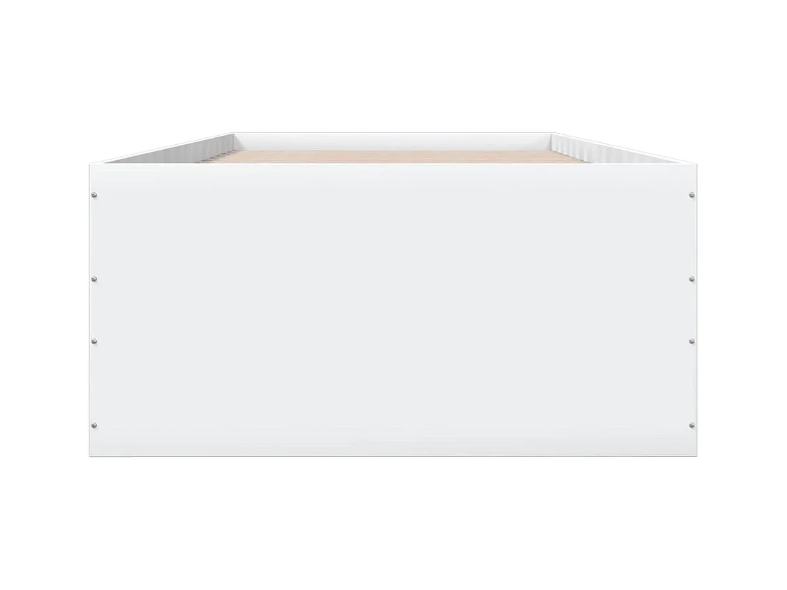 Cadre de lit blanc 90x200 cm bois d'ingénierie