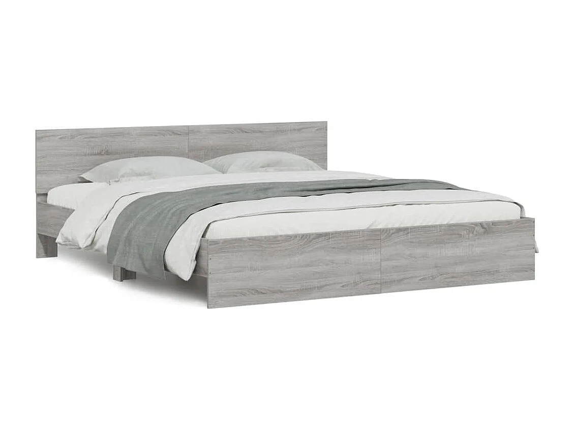 Cadre de lit sans matelas sonoma gris 180x200 cm