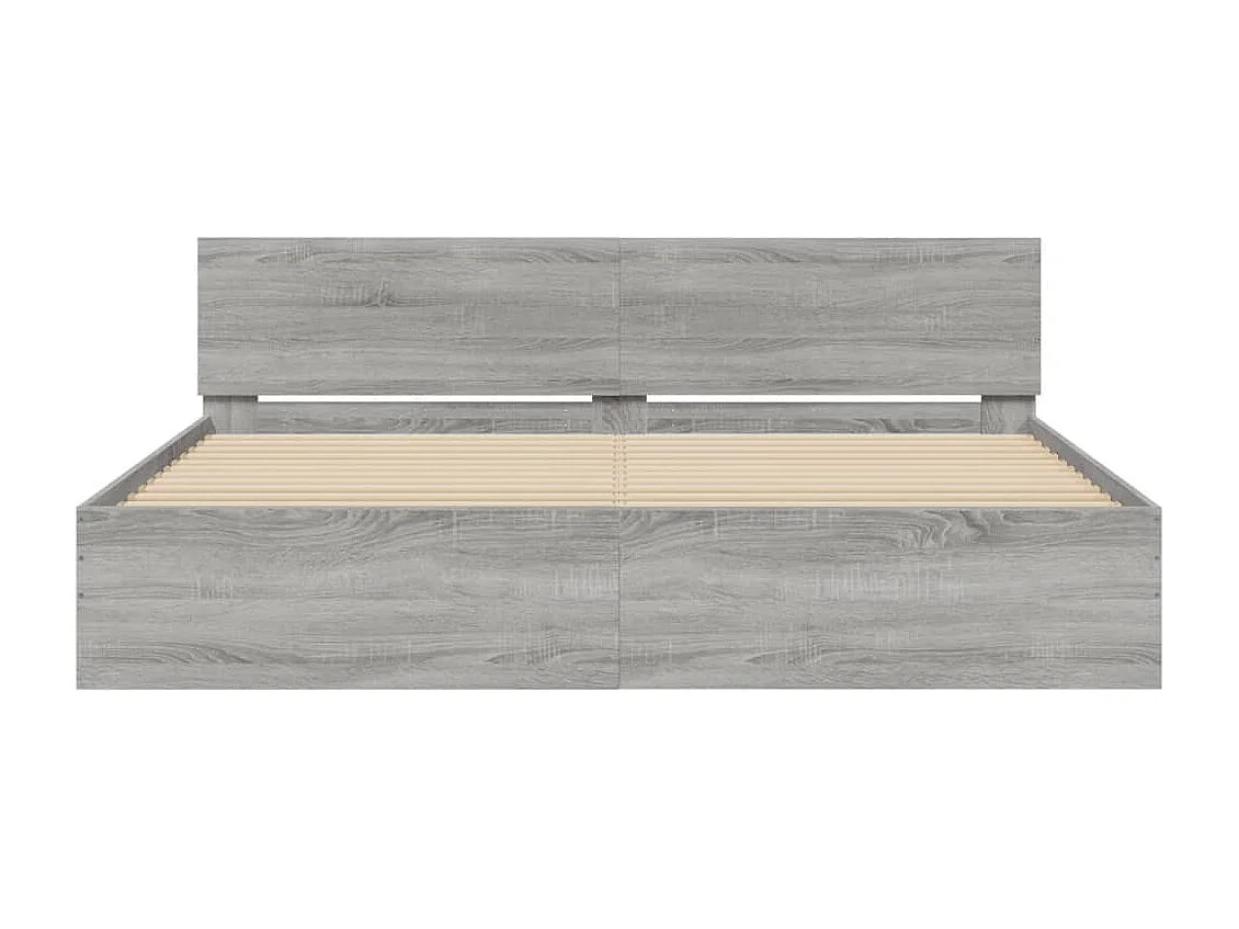 Cadre de lit sans matelas sonoma gris 180x200 cm