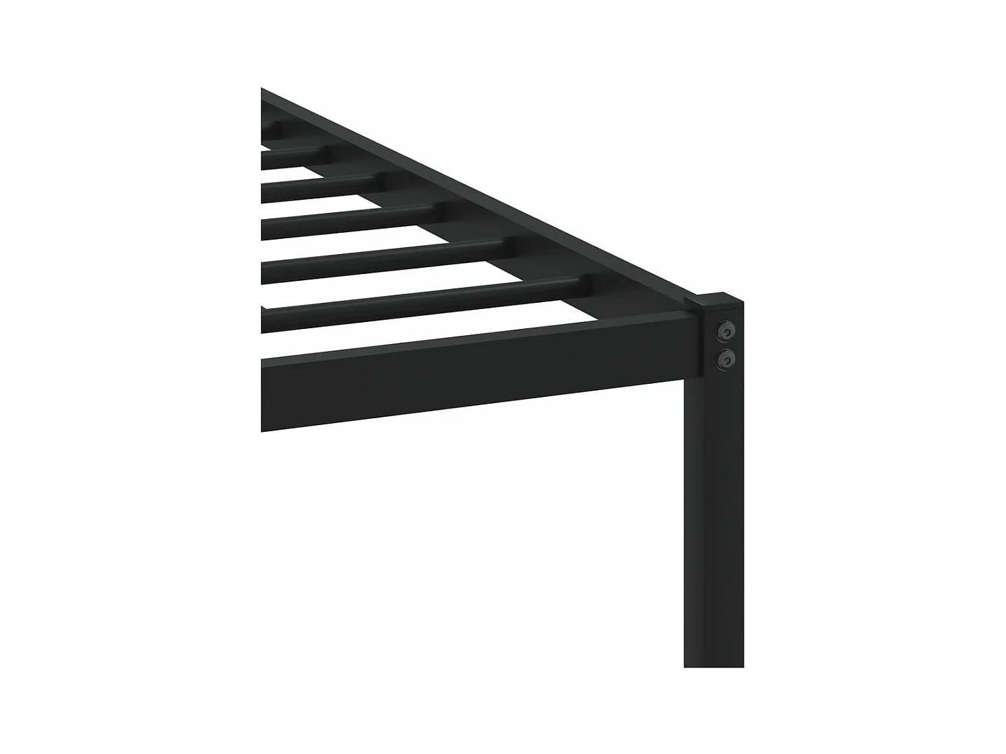 Cadre de lit en métal sans matelas chêne fumé 140x190 cm