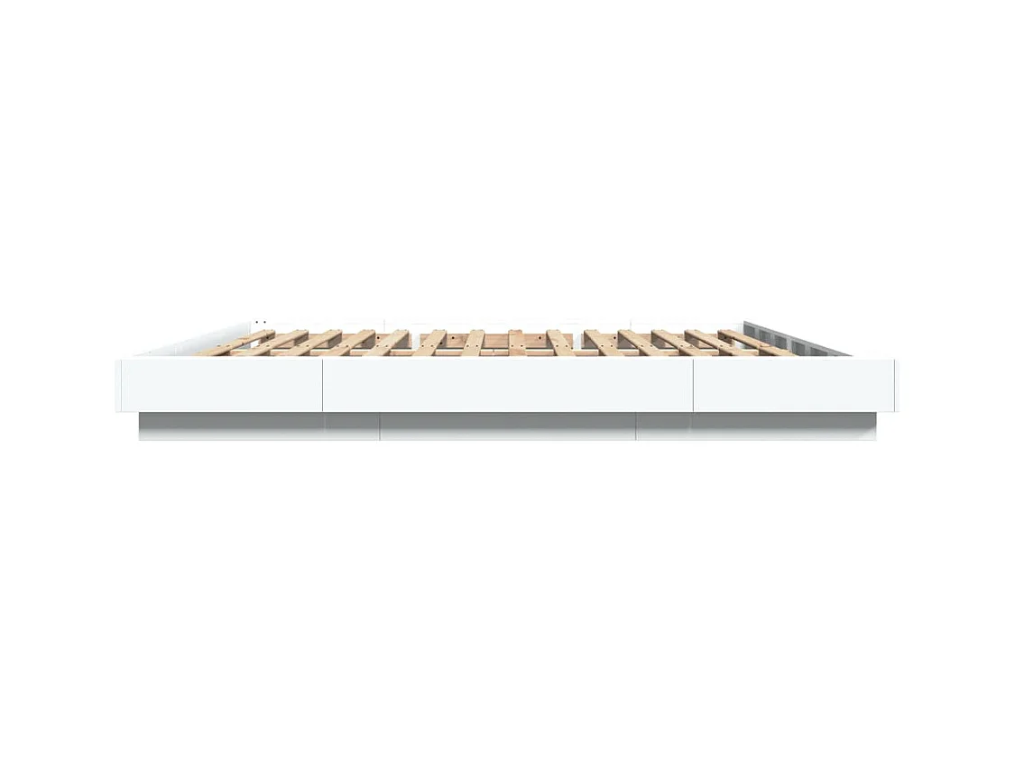 Bedframe bewerkt hout wit 180x200 cm