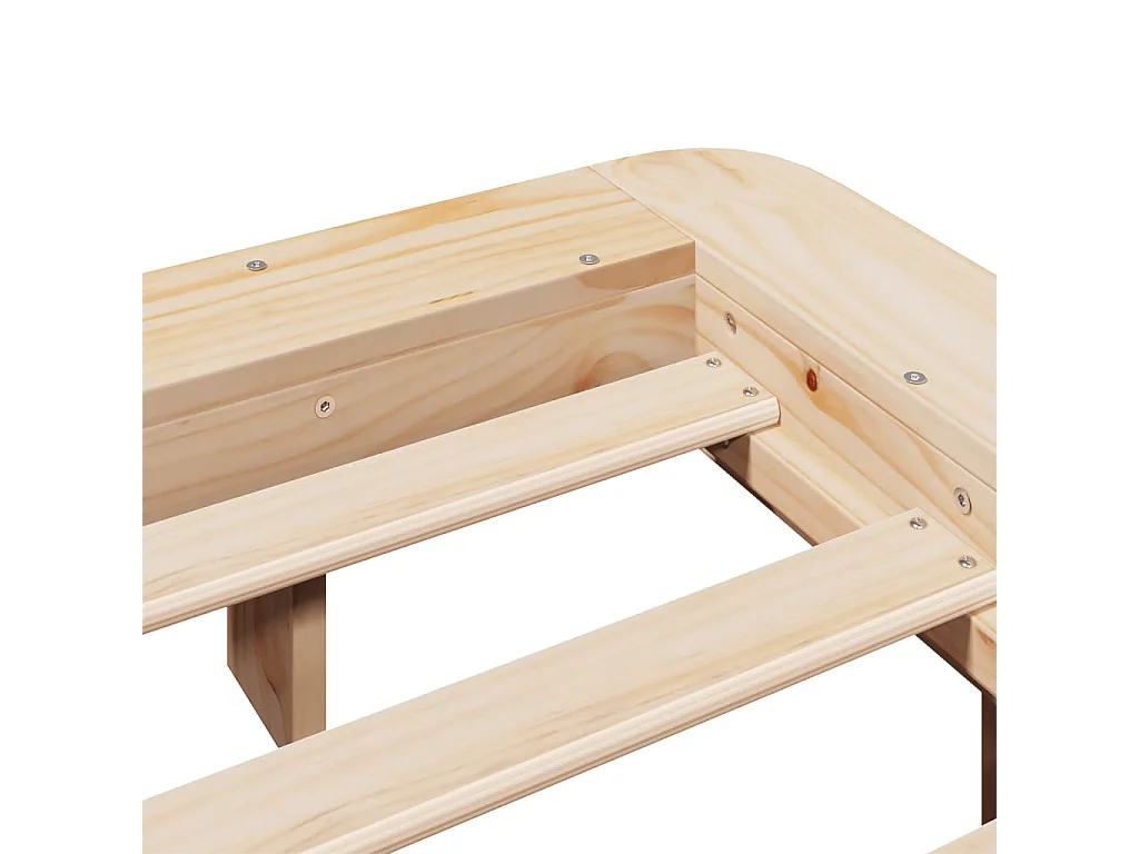 Cadre de lit sans matelas 180x200 cm bois massif de pin