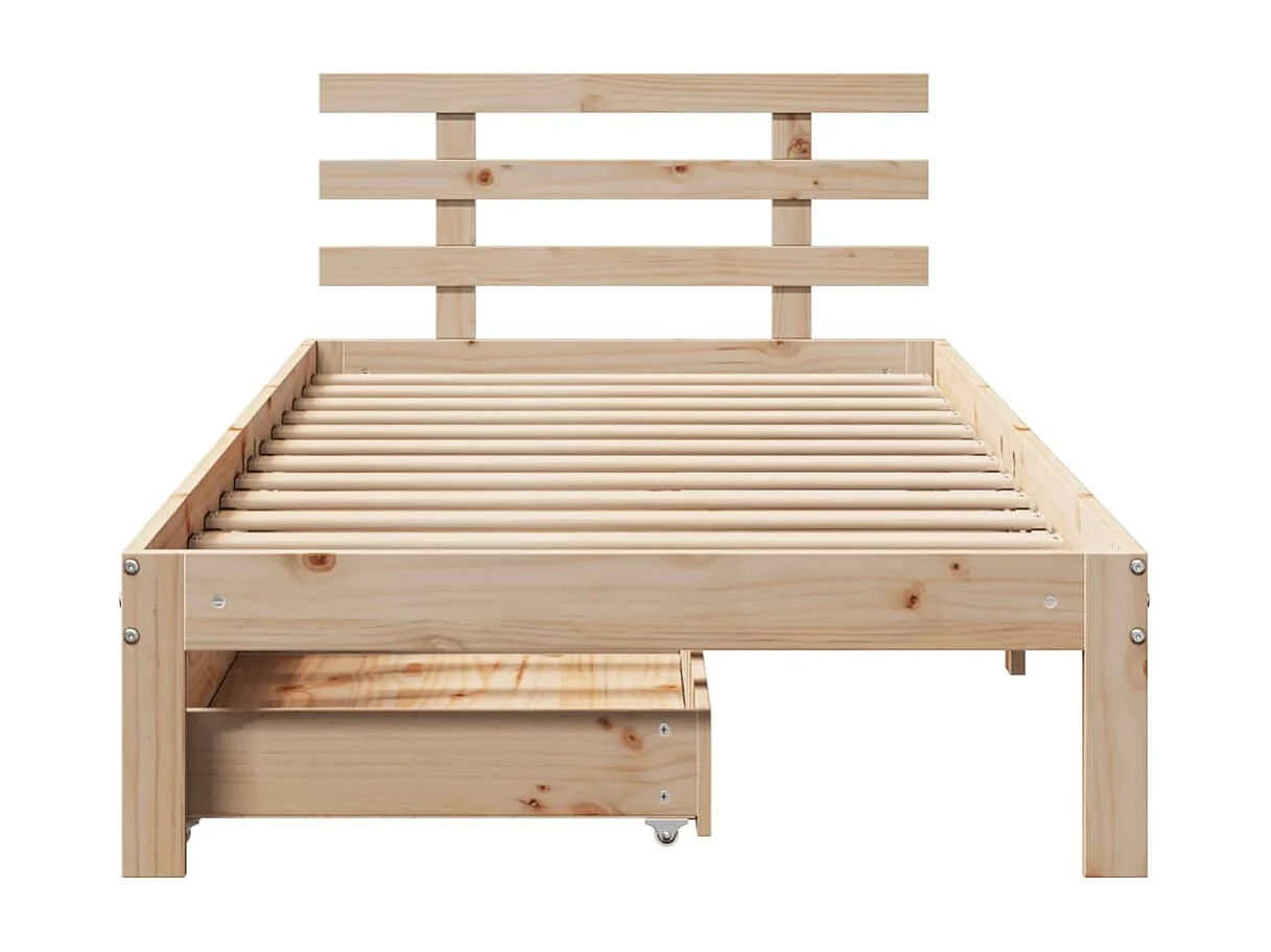 Cadre de lit avec tiroirs sans matelas 90x200 cm