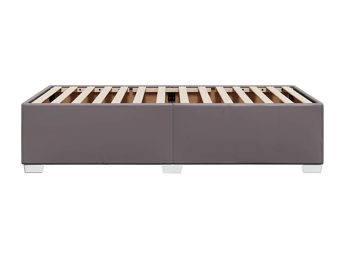 Cadre de lit sans matelas gris 80x200 cm similicuir