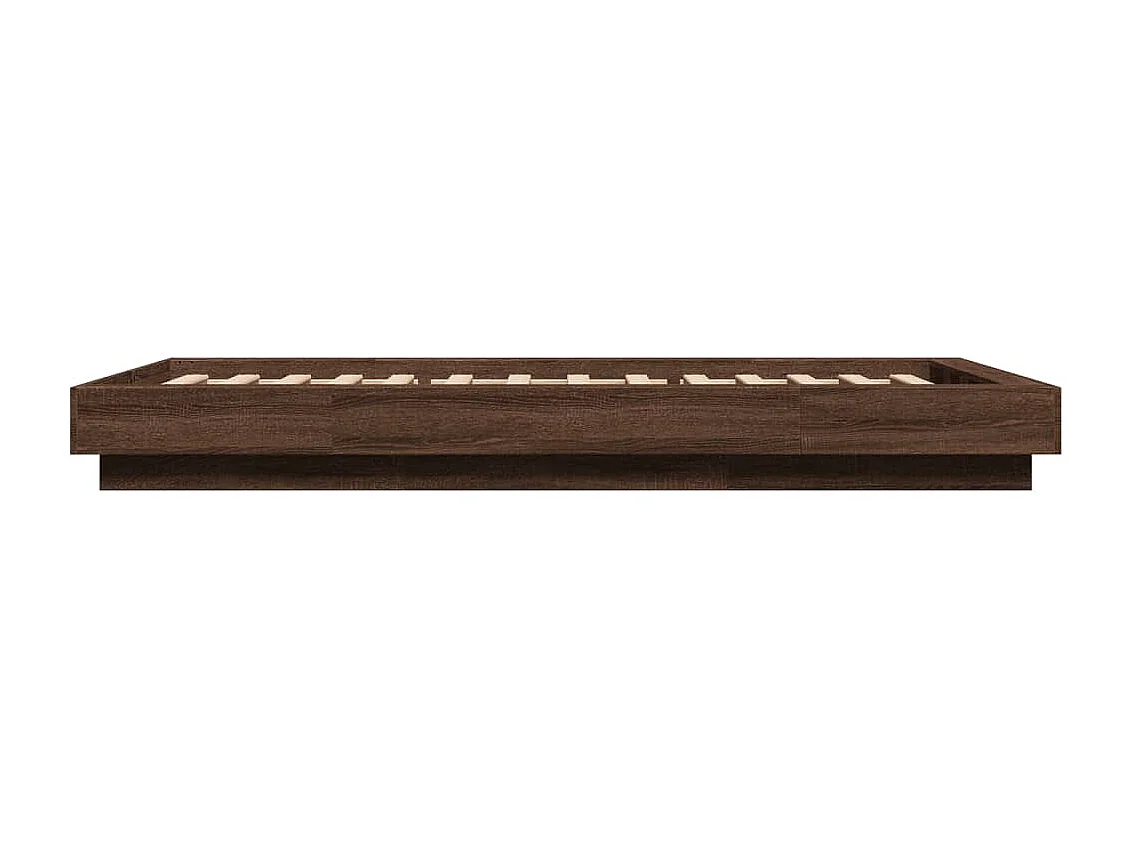 Cadre de lit sans matelas chêne marron 90x200 cm