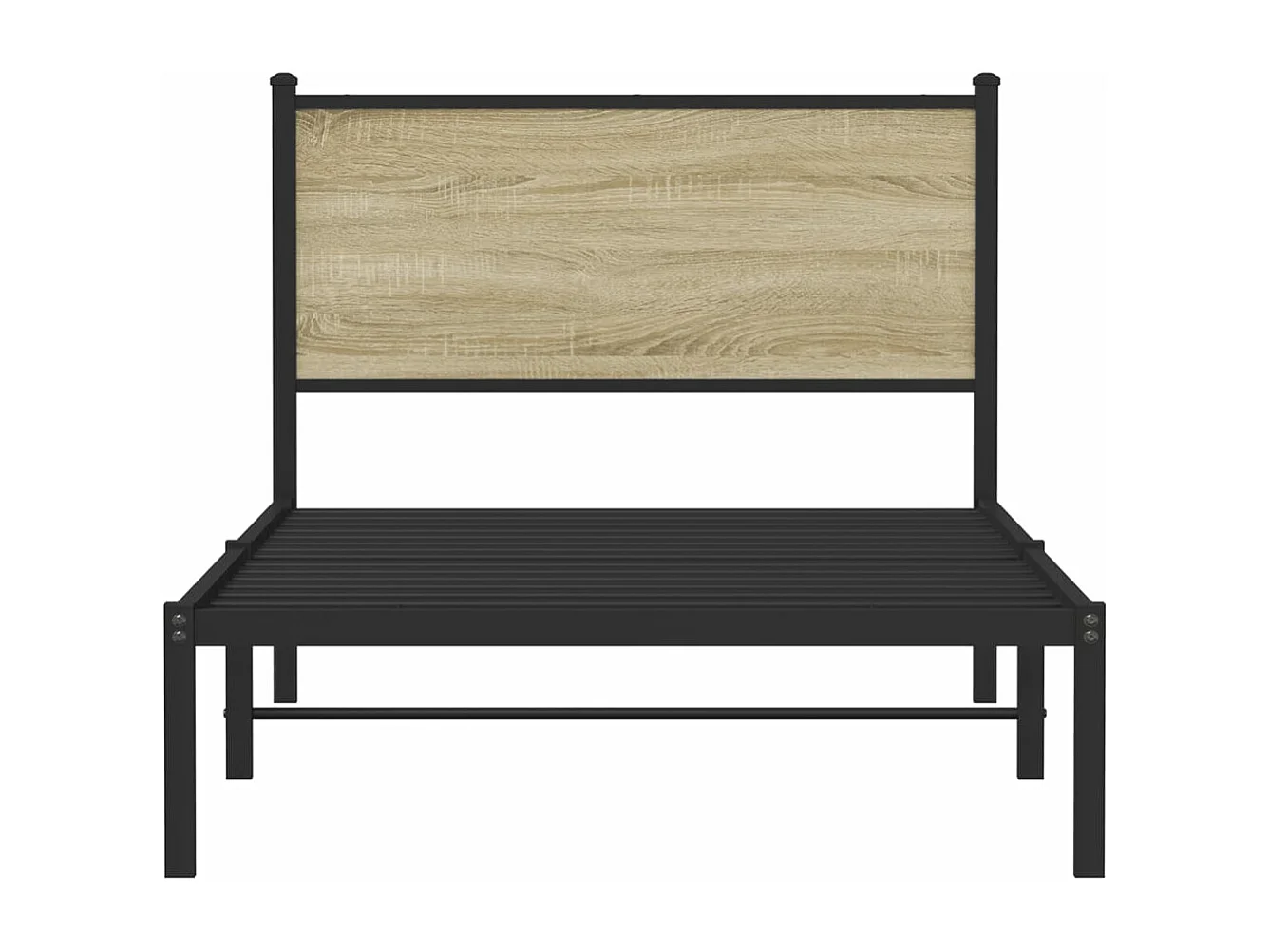 Cadre de lit en métal sans matelas chêne sonoma 100x200 cm