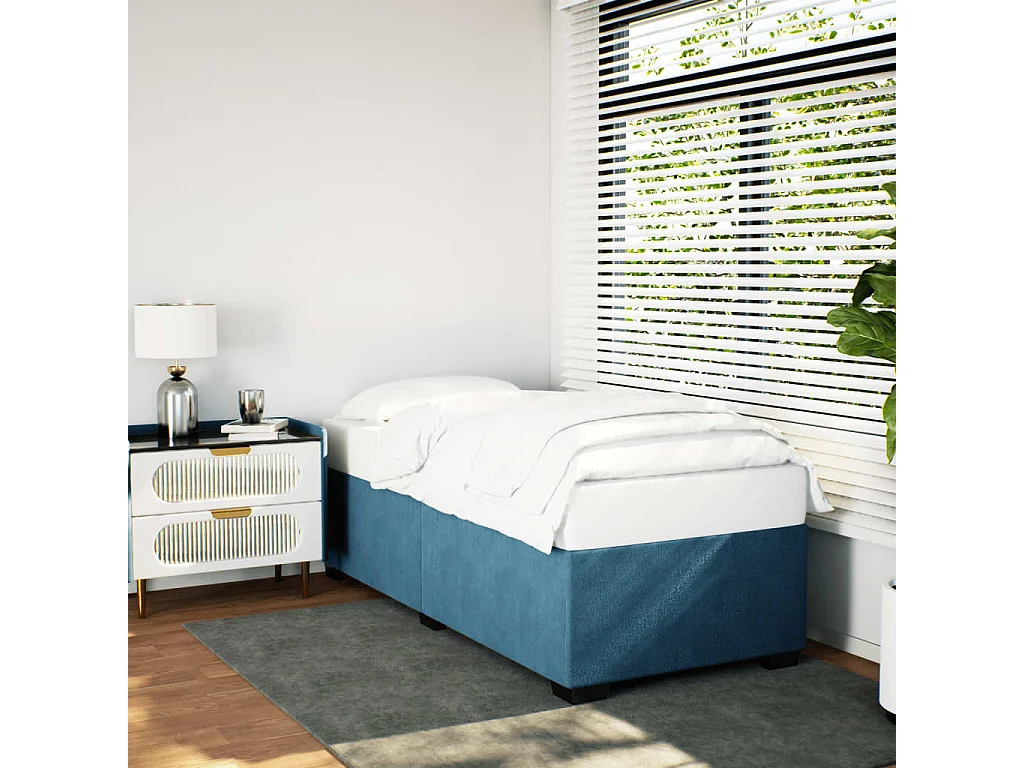 Giroletto Blu 90x190 cm in Velluto