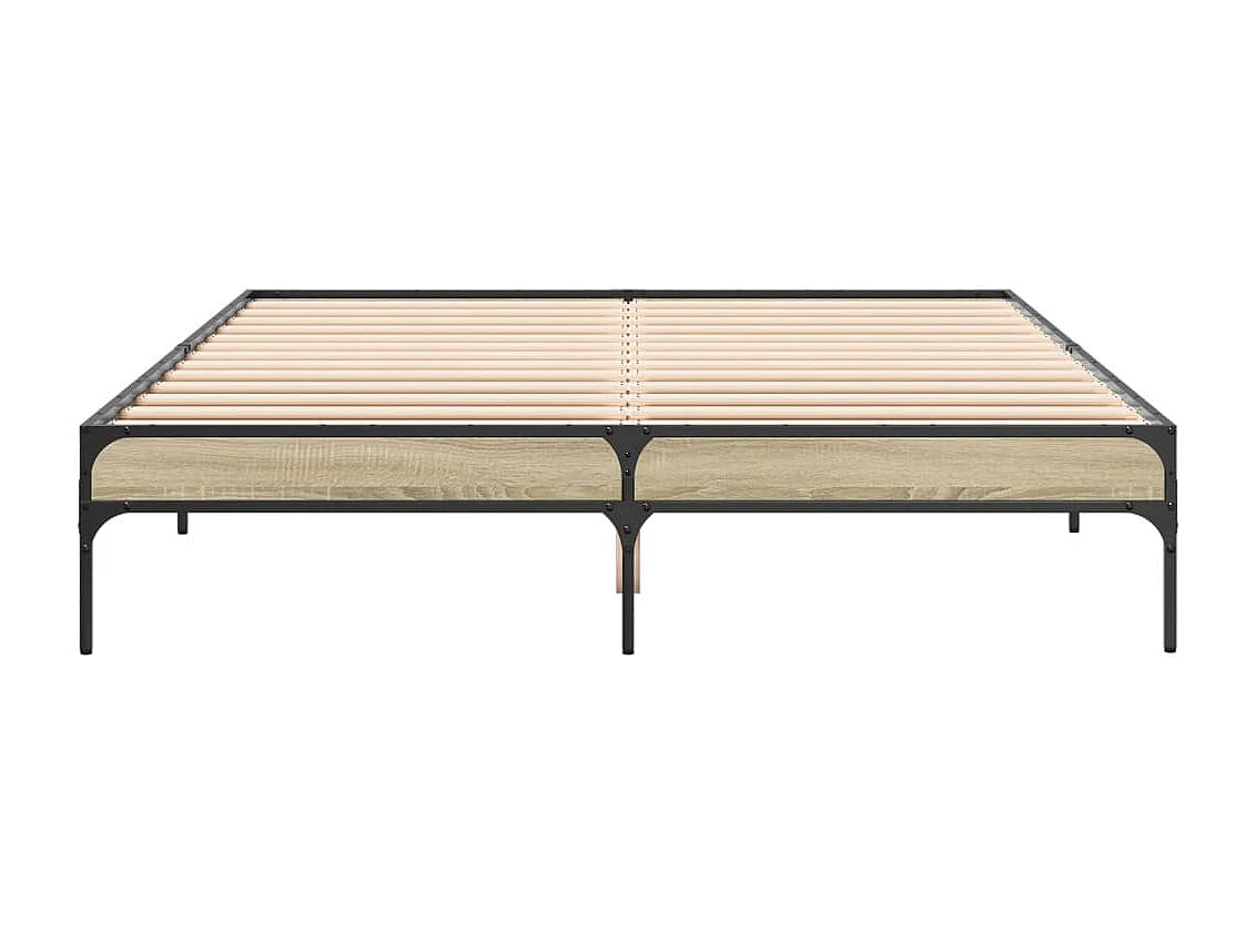 Estrutura de cama 150x200 cm derivados madeira/metal