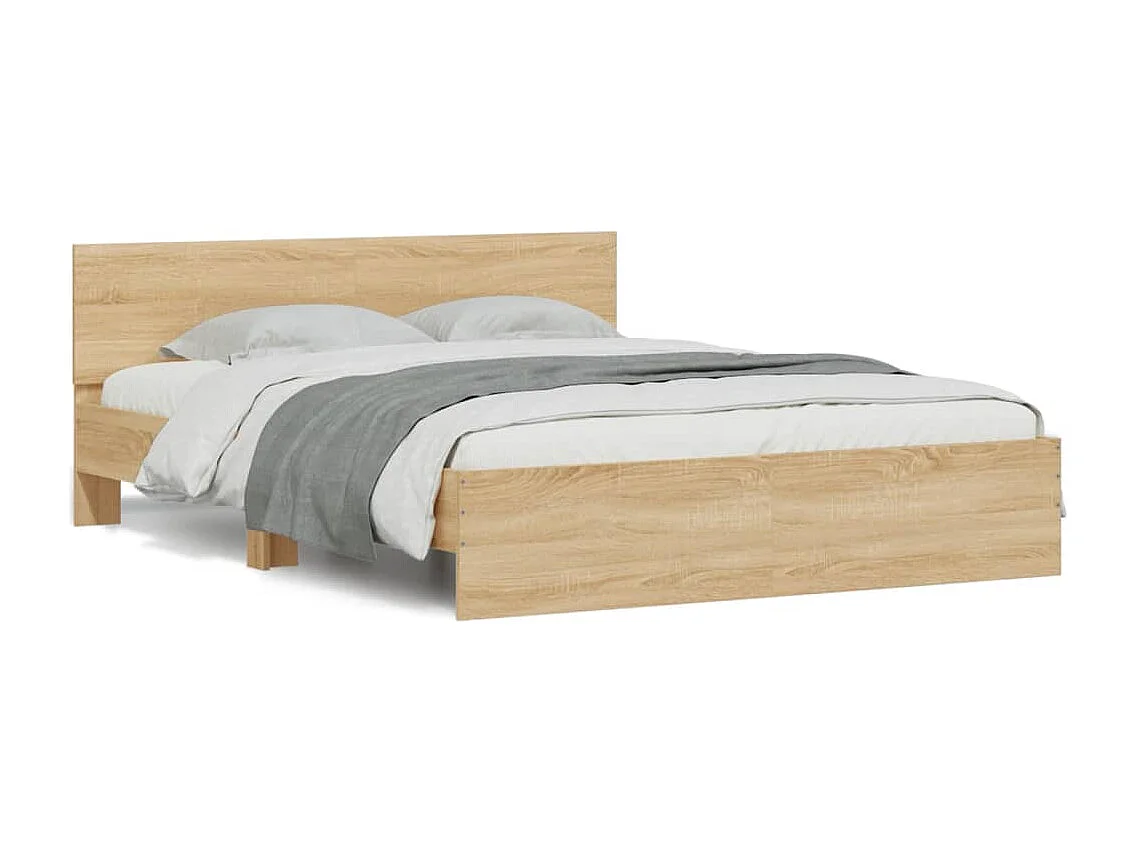 Cadre de lit sans matelas chêne sonoma 150x200 cm
