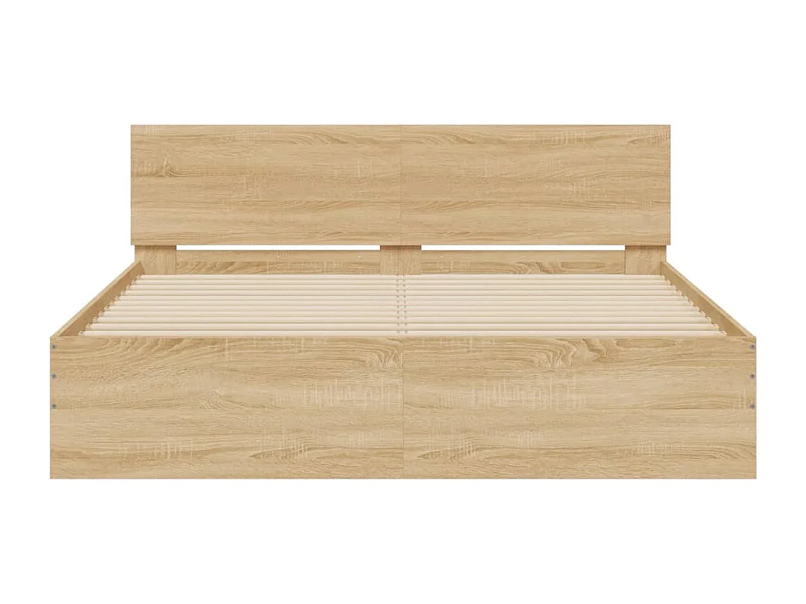 Cadre de lit sans matelas chêne sonoma 150x200 cm
