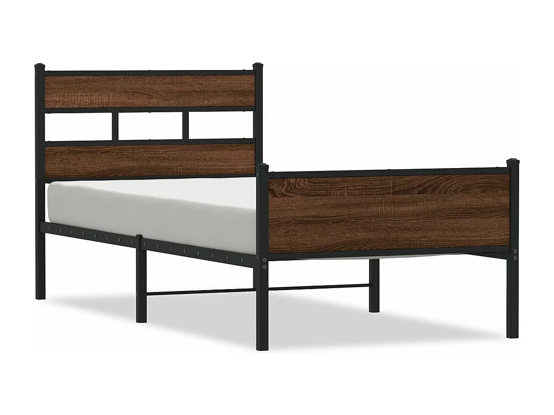 Giroletto senza Materasso Rovere Marrone 75x190cm in Truciolato