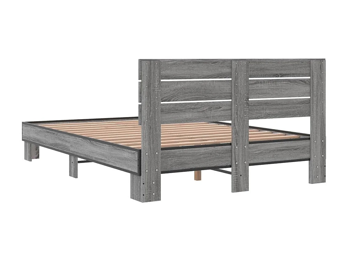 Cadre de lit sans matelas sonoma gris 140x200 cm