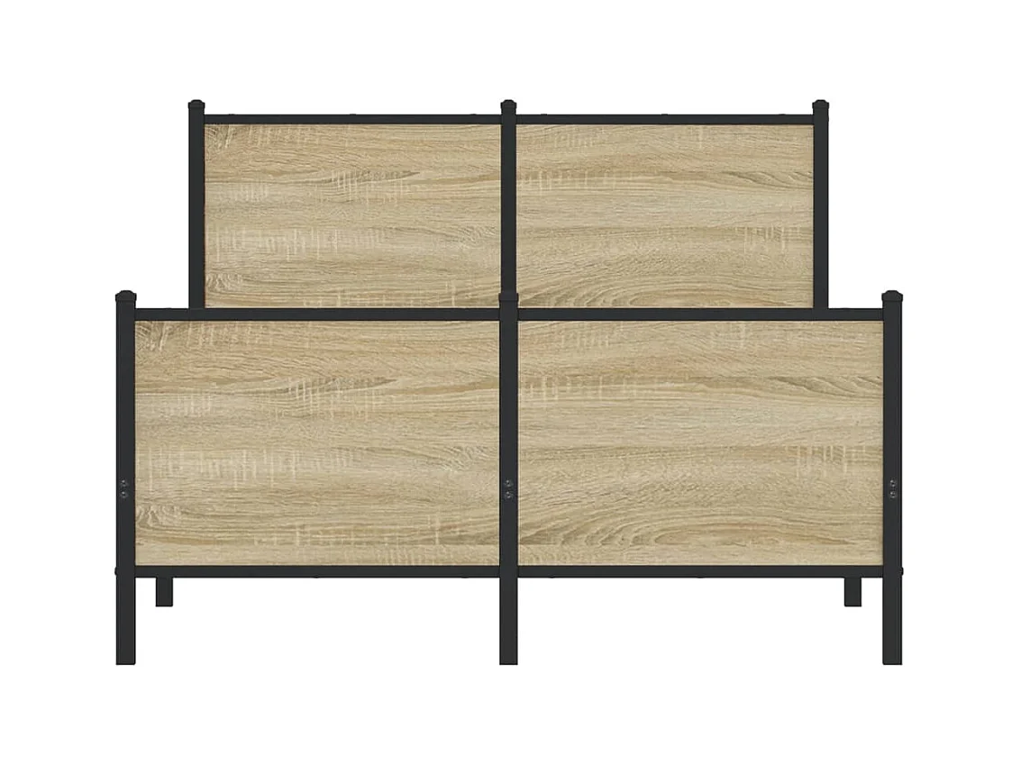 Bedframe zonder matras metaal sonoma eikenkleurig 120x190 cm