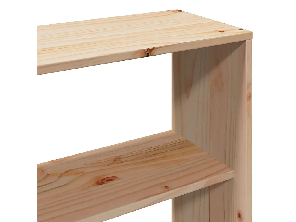 Lit bibliothèque sans matelas 180x200 cm bois massif