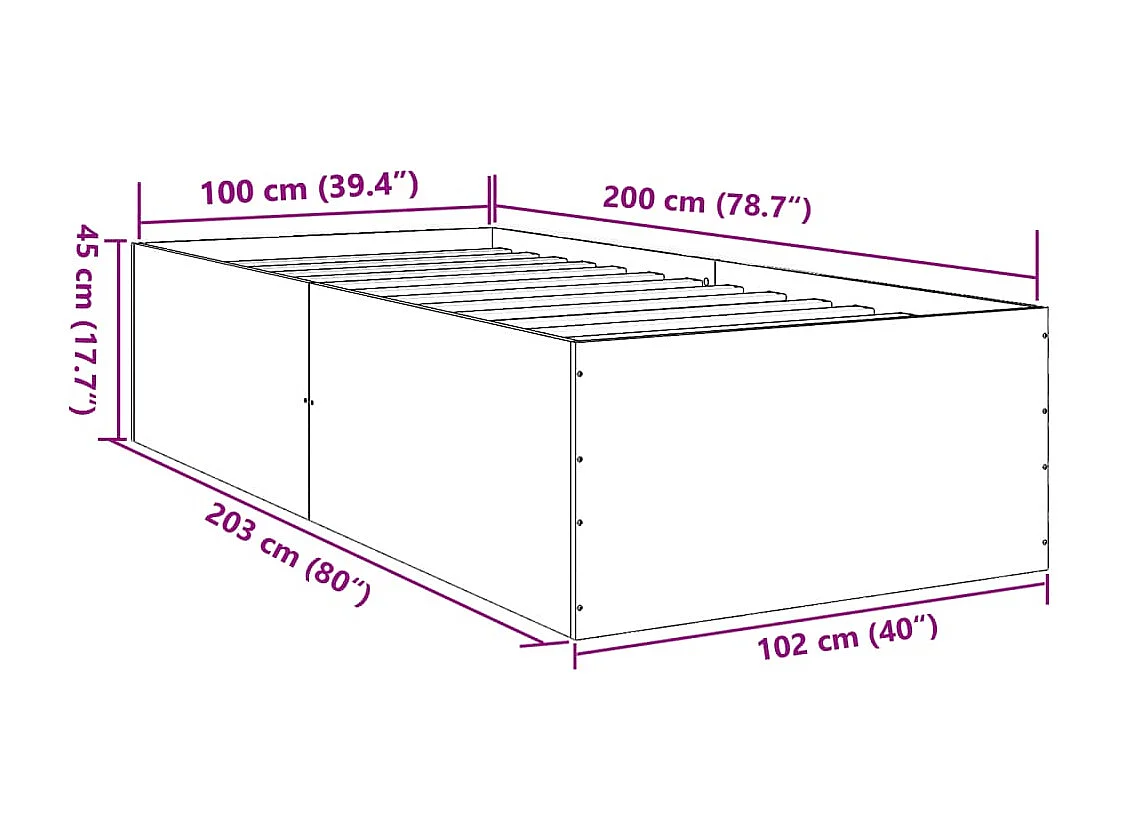 Giroletto Grigio Cemento 100x200 cm in Legno Multistrato