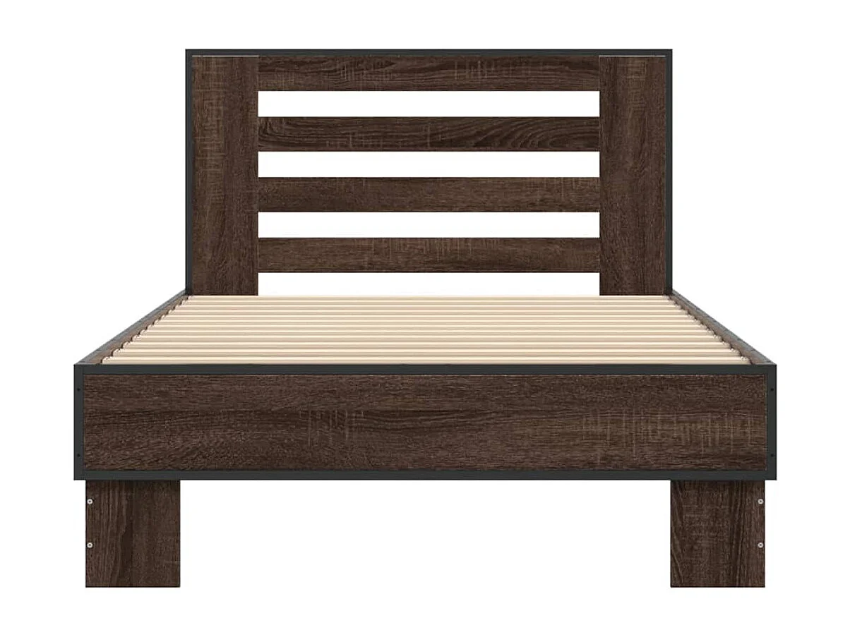 Cadre de lit sans matelas chêne marron 100x200 cm