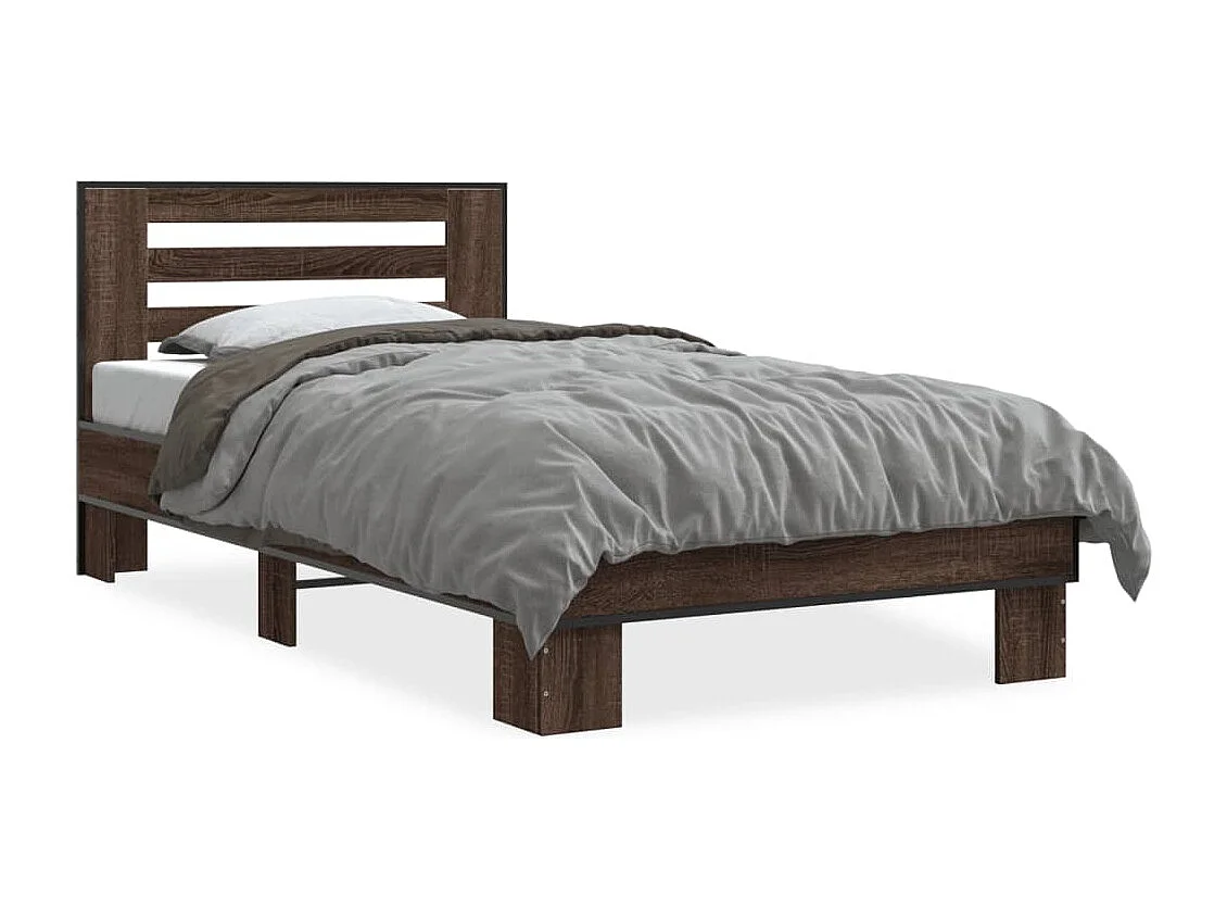 Cadre de lit sans matelas chêne marron 100x200 cm