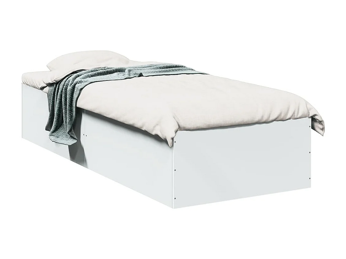 Cadre de lit sans matelas blanc 90x190 cm
