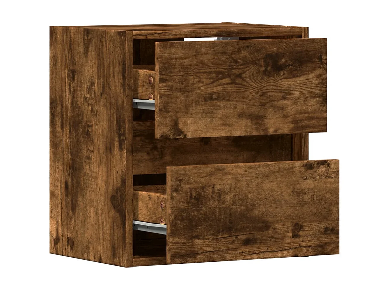 Muebles TV de pared luces LED 2 uds roble ahumado 41x31x45 cm