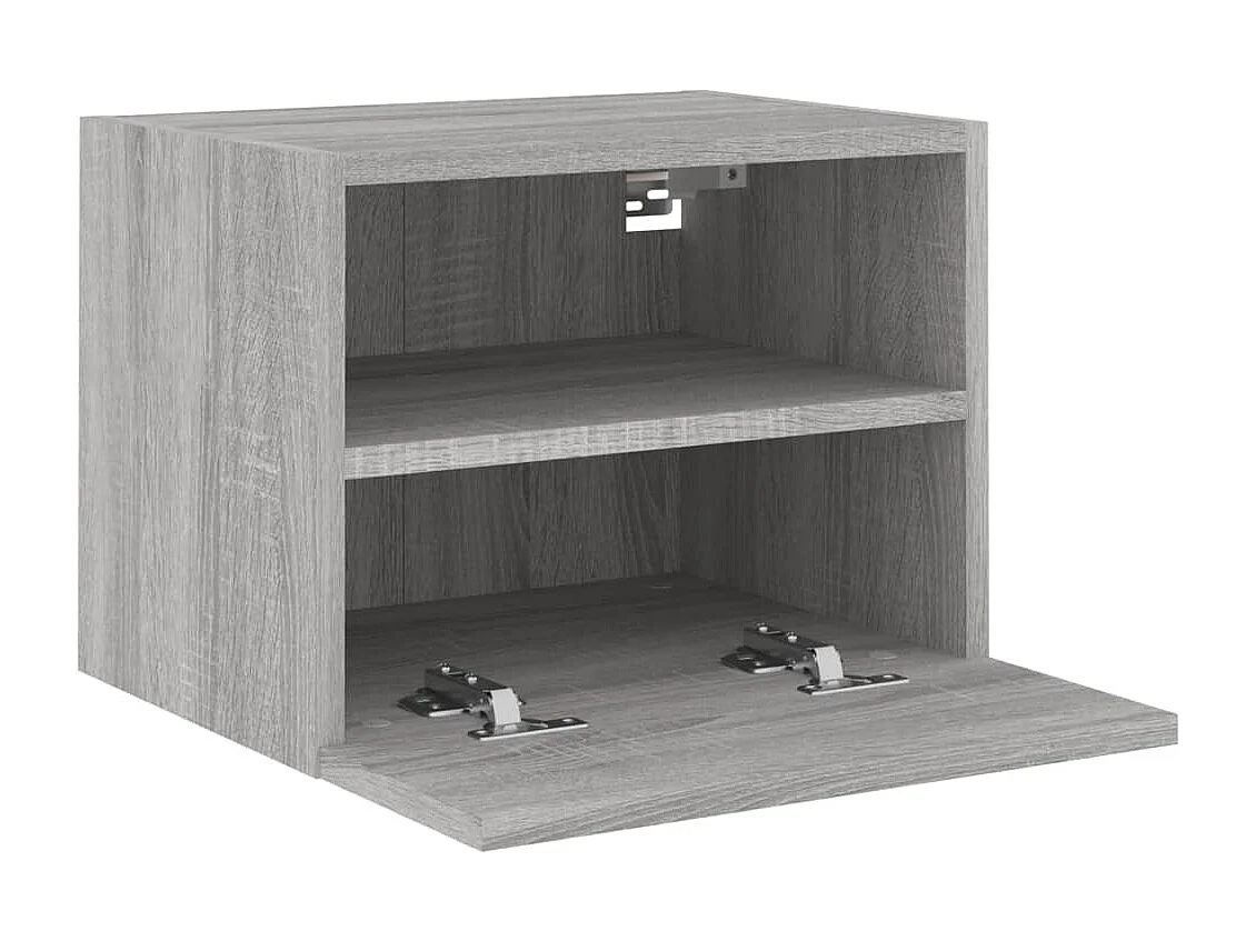 Mobili TV Muro 2pz Grigio Sonoma 40x30x30 cm Legno Multistrato